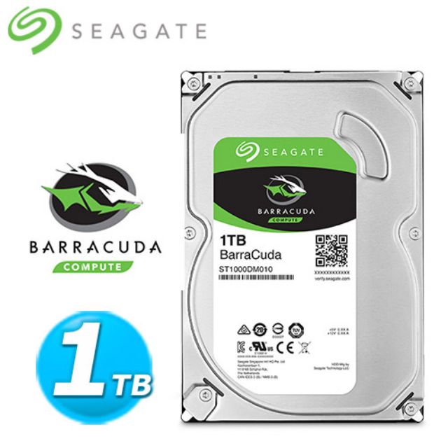 Seagate 1TB【新梭魚】(64M/7200轉/三年保)(ST1000DM010)