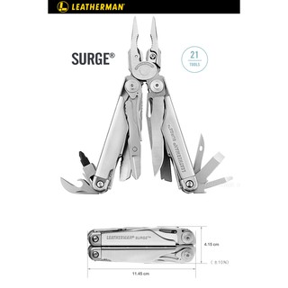 【史瓦特】Leatherman Surge 多功能工具鉗(銀色)-原廠保固25年 / 建議售價 : 6500.