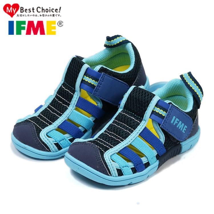 童鞋/日本IFME多功能透氣網布機能水涼鞋.小童款(15-19公分)藍