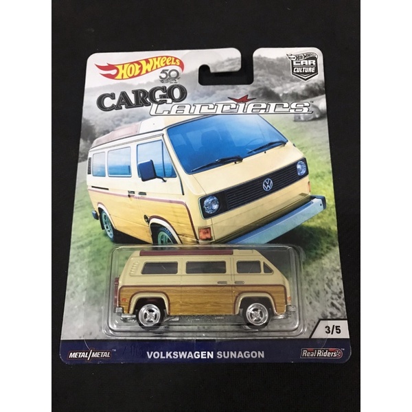 風火輪 hot wheels cargo 福斯 Volkswagen sunagon 掀頂 露營車 精裝 膠胎