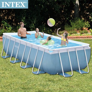 現貨【INTEX】 長方型框架速搭大型游泳池(附濾水泵)488*244*107cm(26791EH)15110120