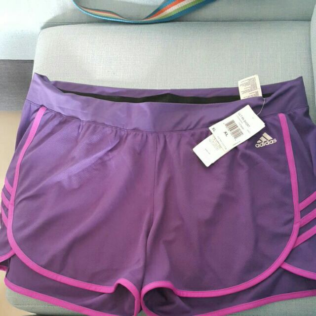 愛迪達紫色短褲XL（大尺碼）