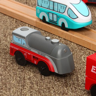 【電動玩具】 兒童電動火車頭仿真和諧號兼容宜家 brio 宜家木質火車軌道玩具