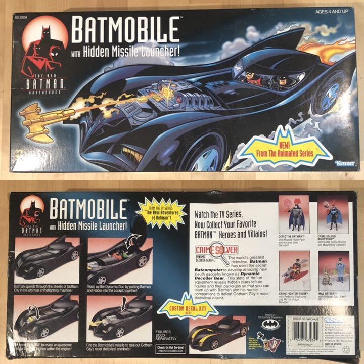 【全新】Batman Kenner 蝙蝠俠 電視動畫版 蝙蝠車 90年代
