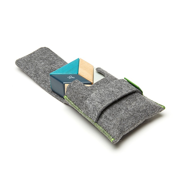 Tegu 磁性積木三角口袋組(藍色) 附隨身袋 旅遊款 美國代購 正品 綠寶貝