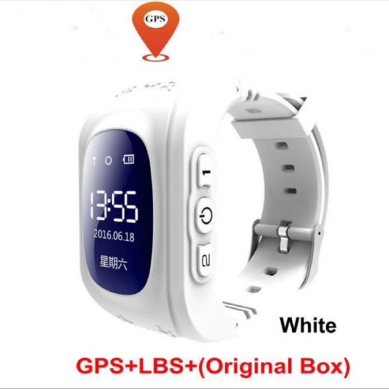 GPS定位,LBS,支援SOS-兒童智能手錶（現貨白色）實體照拍攝