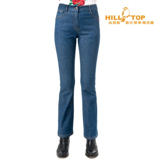 【Hilltop山頂鳥】女款吸濕排汗彈性牛仔褲S07FE5深藍