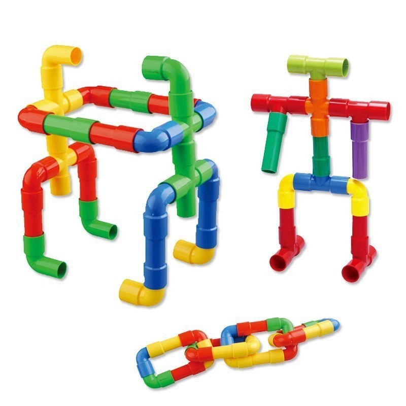 兒童DIY益智早教玩具 水管積木 管道積木