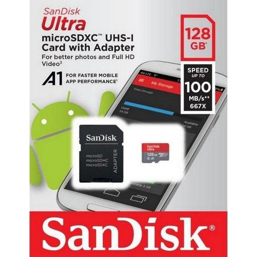 SanDisk micro SDXC Ultra 100MB UHS-I A1 128GB 128G 記憶卡