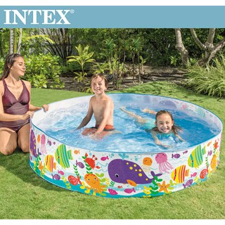 INTEX 56452 硬膠戲水池 兒童戲水池 幼兒夏天玩水池 嬰兒遊戲池 183cm 迷露森活