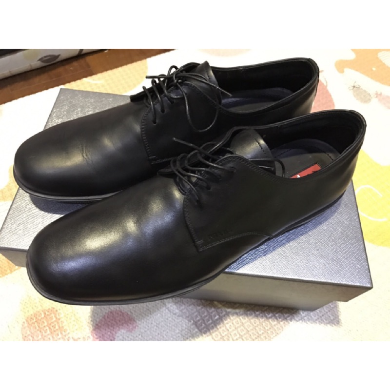 正品 義大利購入 Prada 真皮 男鞋 休閒鞋 全皮 US9-9.5 UK8-8.5
