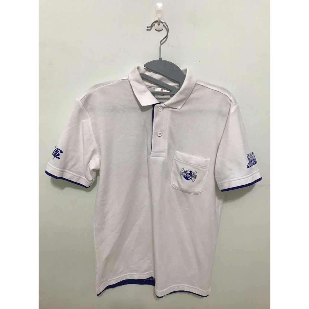 Ht台灣 現貨海賊王航海王環球影城usj 限定日版海軍正義polo衫白色s號 蝦皮購物