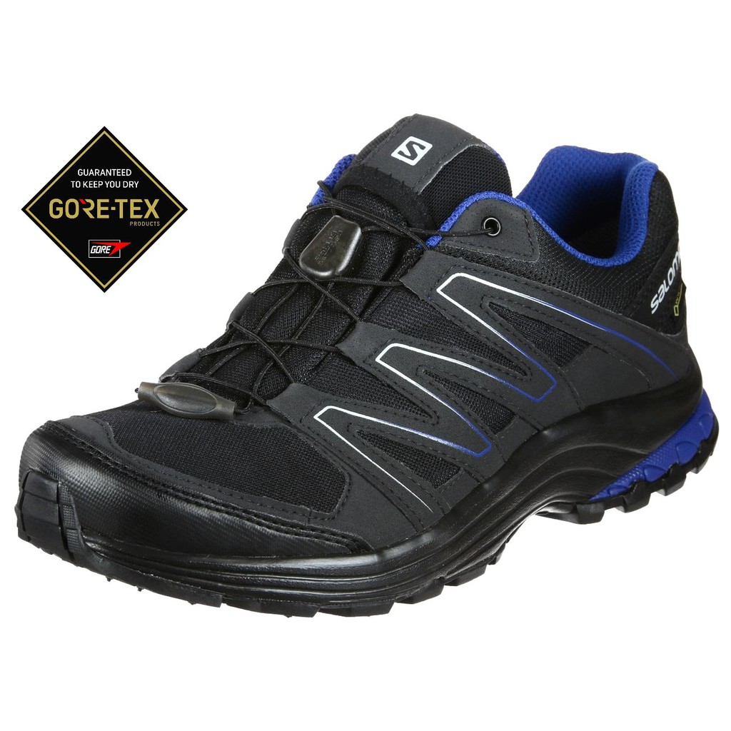 CodEX= SALOMON SOLLIA GTX 防水登山野跑鞋(黑藍) 406159 索羅門慢跑健行避震男| 蝦皮購物