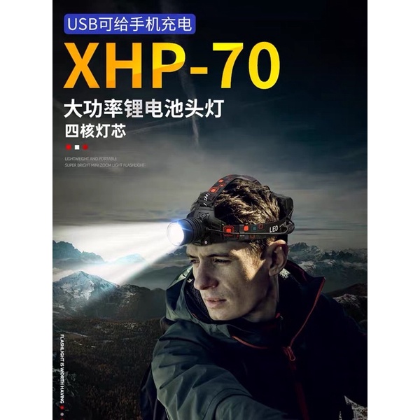 『心成五金 』【台灣當天出貨】 XHP-70 超亮頭燈(單機不附電池)