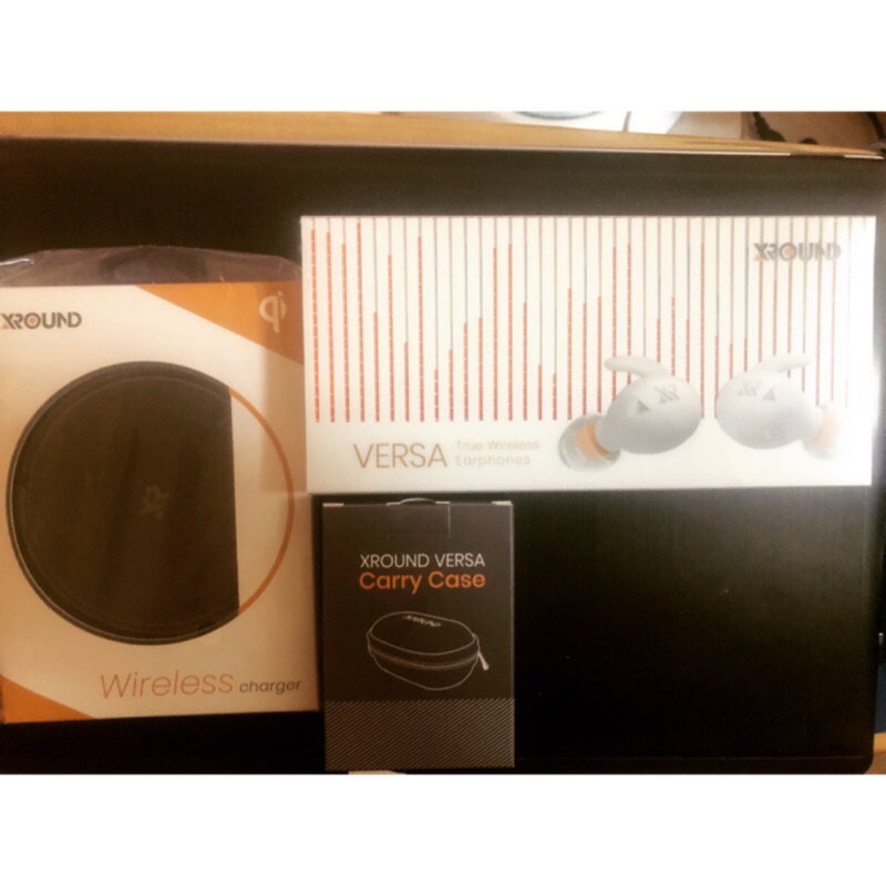 XROUND VERSA 無線藍牙耳機+ 藍牙耳機專屬保護殼+無線充電盤（不拆賣）