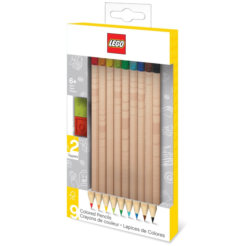 【晨芯樂高】 LEGO 原廠樂高文具 51515 彩色鉛筆 (9 colors)