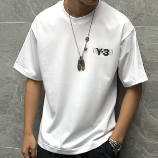Y**3短袖T恤男夏季大字母印花休閒運動寬鬆體恤