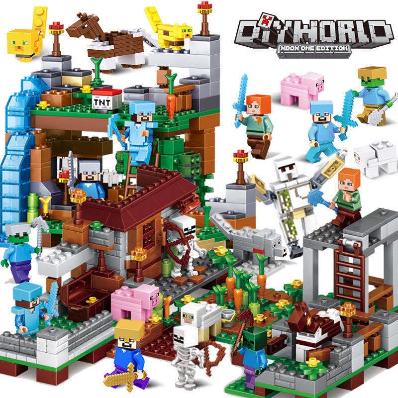 Minecraft Lego Brick Village Set Minifigure Diy 益智玩具禮物 720 +
