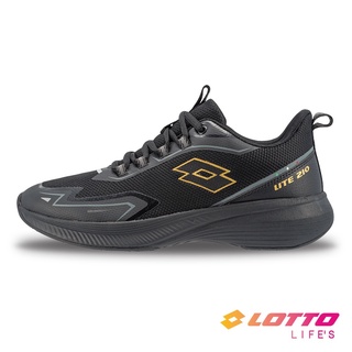 LOTTO樂得-義大利第一品牌 男款氫雷 LITE210 輕量跑鞋 [LT2AMR6050] 黑金【巷子屋】