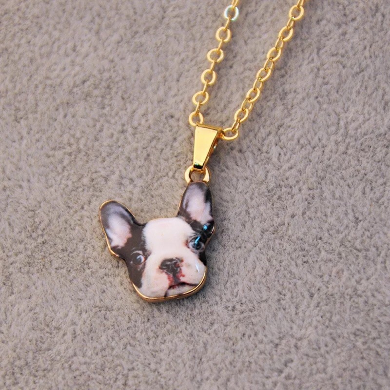 韓國代購 法國鬥牛犬鎖骨鏈 蝦皮購物
