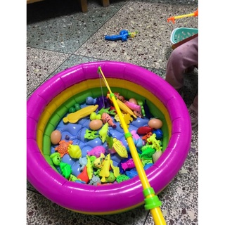 套裝組恩芯館兒童磁性戲水釣魚玩具磁鐵釣魚組玩沙組樂高組撈魚組磁性蔬果組切切樂