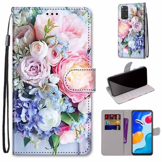 20款圖案 時尚彩繪皮套 小米 紅米 Redmi Note 11S 4G 手機殼 掀蓋保護殼 掛繩翻蓋皮套