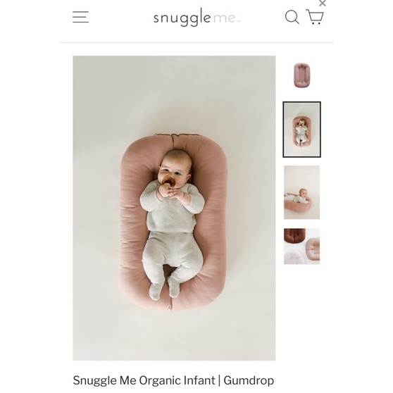 近全新-Snuggle Me Organic Infant美國製精品床中床、外出攜帶床，絕對正版正品