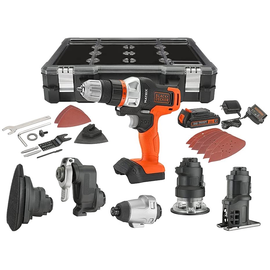 Black Decker 20V第三代可換頭惡魔機 6 種工具組合套組(配有收納盒) B&amp;D B+D 百得電鑽