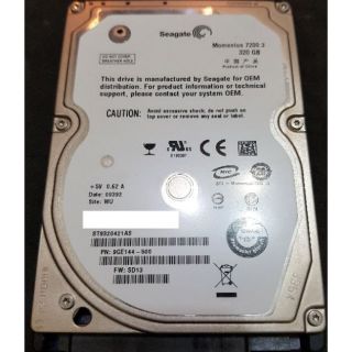 !320GB SATA2 2.5吋 希捷筆記型硬碟 9.5mm Seagate ST9320421AS Momentus