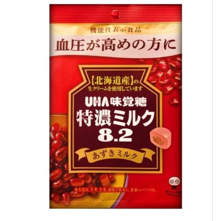 （預購免運） 日本 UHA味覺糖 特濃8.2 紅豆牛奶糖 93g