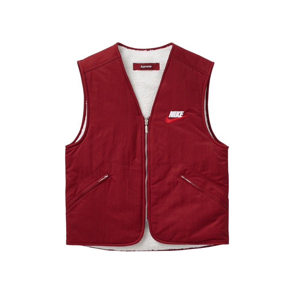supreme nike reversible nylon sherpa vest