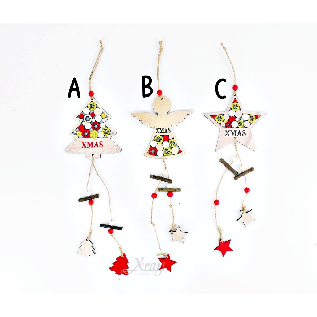 節慶王【X208190】聖誕木製吊飾，聖誕節/聖誕樹/聖誕佈置/聖誕掛飾/裝飾/掛飾/會場佈置/DIY/材料包