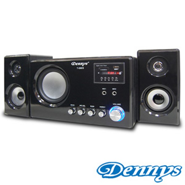 Dennys USB/FM/SD/MP3重低音2.1喇叭(T-690S)