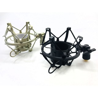【老羊樂器店】開發票 麥克風防震架 避震架 減震架 銀色 黑色 金屬材質 電容式麥克風 大震膜麥克風 適用