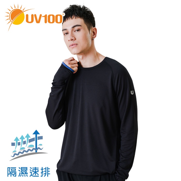 【UV100】 防曬 抗UV-隔濕速排合身透氣上衣-男(BA21001)