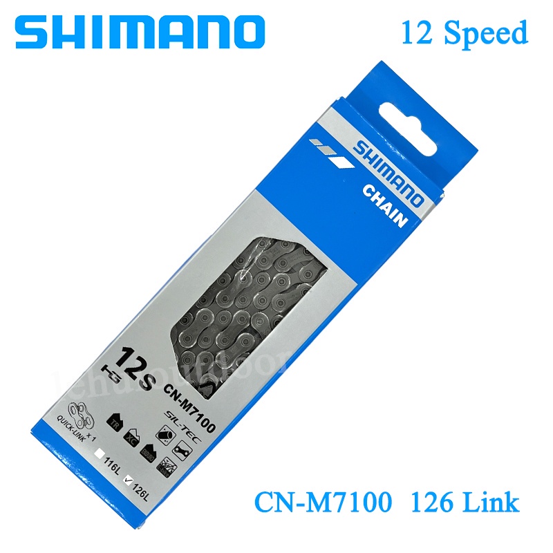 Shimano DEROE SLX XT CN-M7100 鏈條 12 速山地自行車自行車鏈條 CN-M7100 MTB