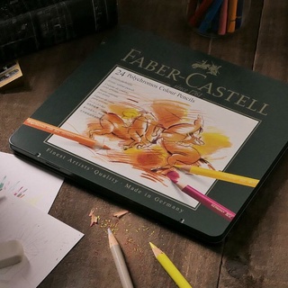 德國 FABER-CASTELL 輝柏 綠盒 藝術家級 油性 色鉛筆 24色『胖媽媽美術文具』