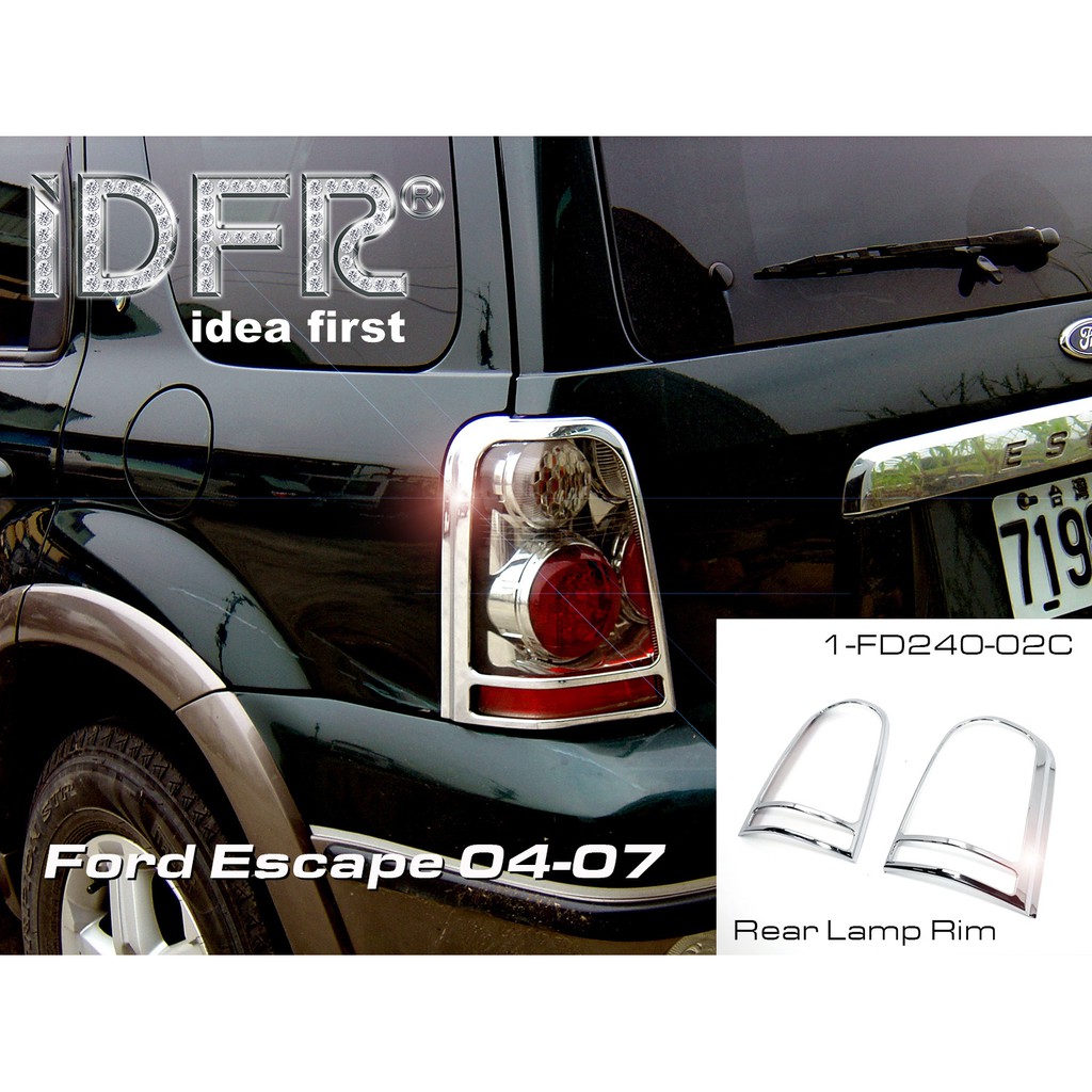 IDFR ODE 汽車精品 FORD ESCAPE 04-07 鍍鉻後燈框