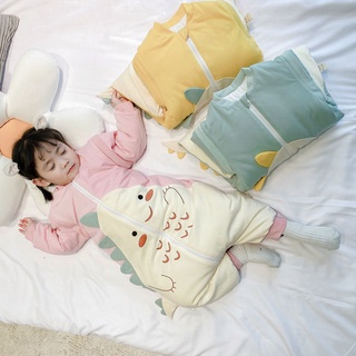 嬰兒睡袋秋冬加厚睡袋1-2-3-4歲寶寶分腿睡袋兒童防踢被連身睡衣