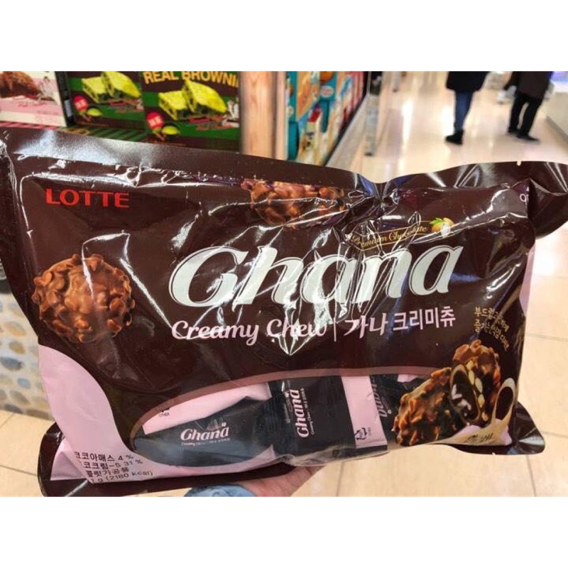 【跟著安買買買】樂天超市 GHANA 迦納大堅果麻糬巧克力球 432g