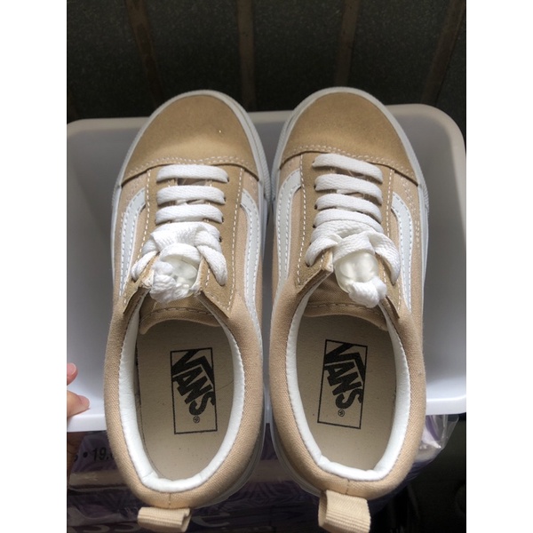 童VANS V36 鞋帶帆布鞋22cm 19cm