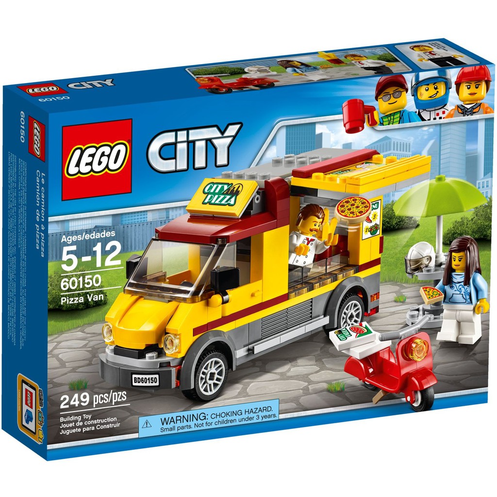 LEGO樂高CITY系列60150-Pizza Van披薩餐車