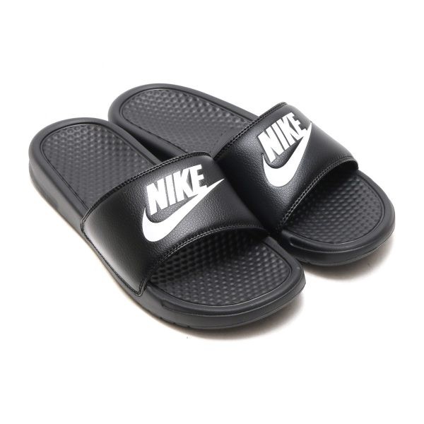 【Haha shop】Nike Benassi JDI  LOGO GD 拖鞋 黑 白字 343880-090