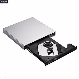 USB 2.0 便攜式超薄外接插槽式 DVD-RW CD-RW CD DVD ROM 播放器驅動器,適用於 PC