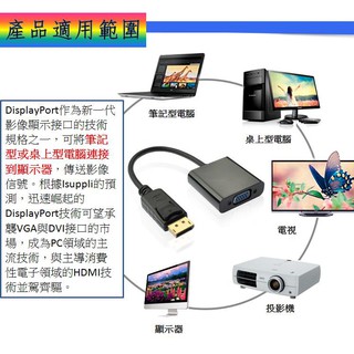 DP轉VGA母轉換器顯示卡displayport轉vga 筆電 電腦 投影儀 顯示器 電視 切換 新品