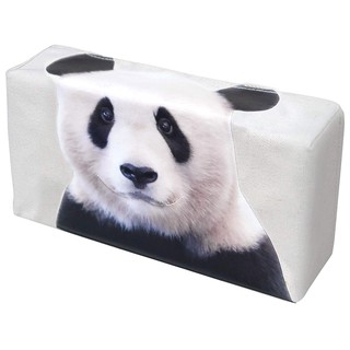 車之嚴選 cars_go 汽車用品【ME298】日本進口 可愛大熊貓圖案置放式抽取式面紙盒套