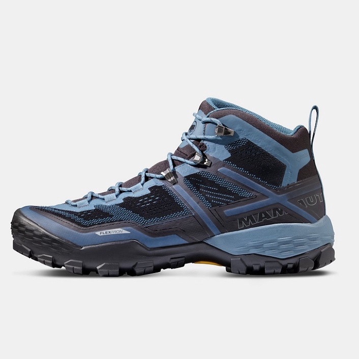 Mammut 長毛象 男款 Ducan Mid GTX 中筒防水登山健行鞋 黑/波賽頓 3030-03541 綠野山房