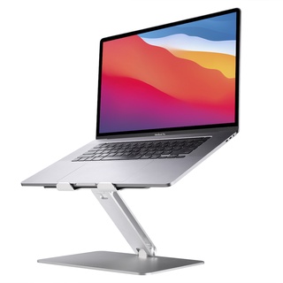 Jokitech 摺疊式筆電架 線上上課平板架 升降筆電架 筆電散熱架 Macbook支架 Macbook增高架 銀色