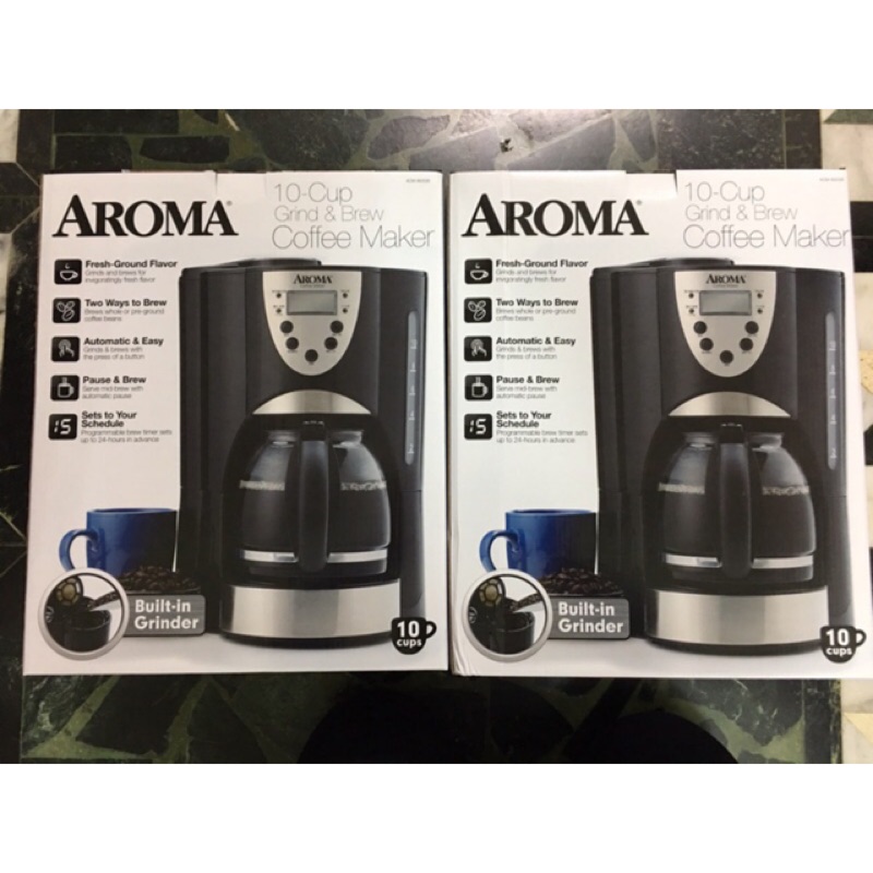 【AROMA】自動磨豆美式咖啡機(ACM-900GB) acm900gb 元原廠外箱過大請選賣家宅配