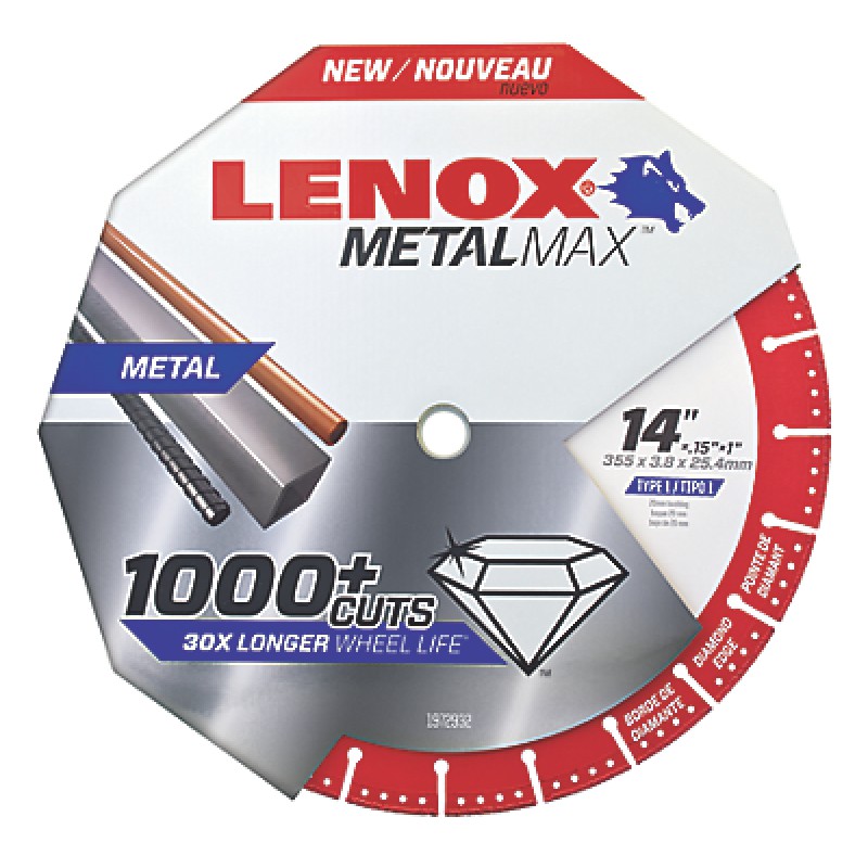 【台南南方】LENOX 美國狼牌 METALMAX 4" 風火輪鑽石鋸片 金鋼狼 耐用 無需常更換